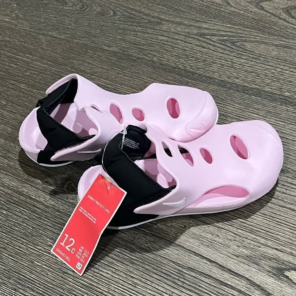 NWT Nike Sunray Protect 3 Toddler Sandals Pink White Black Size 12C DH9465-001
